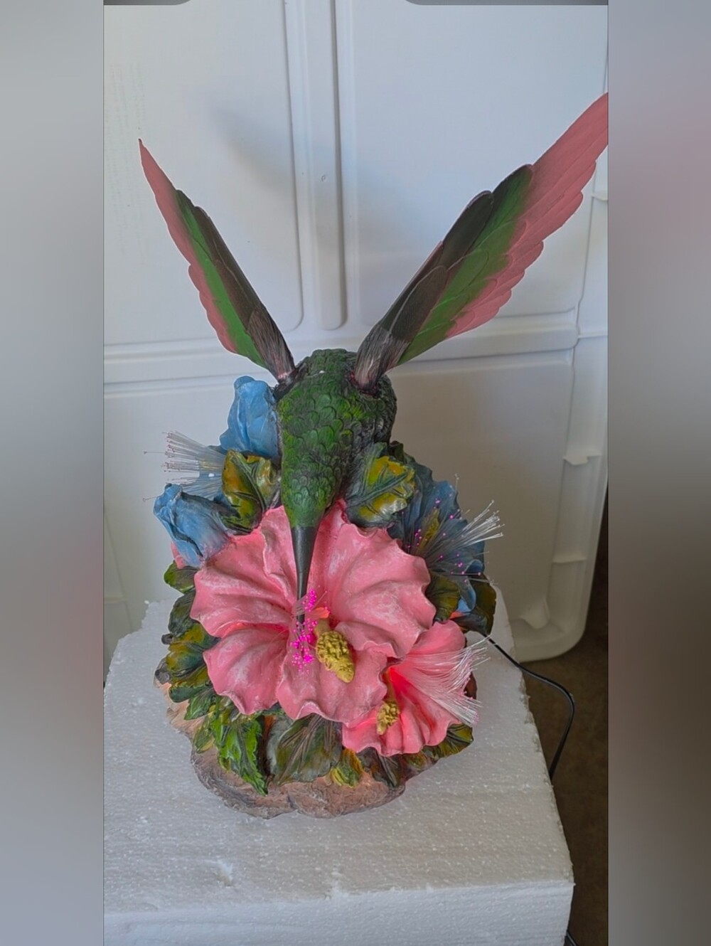 Vintage color-changing fiber optic flower lamp